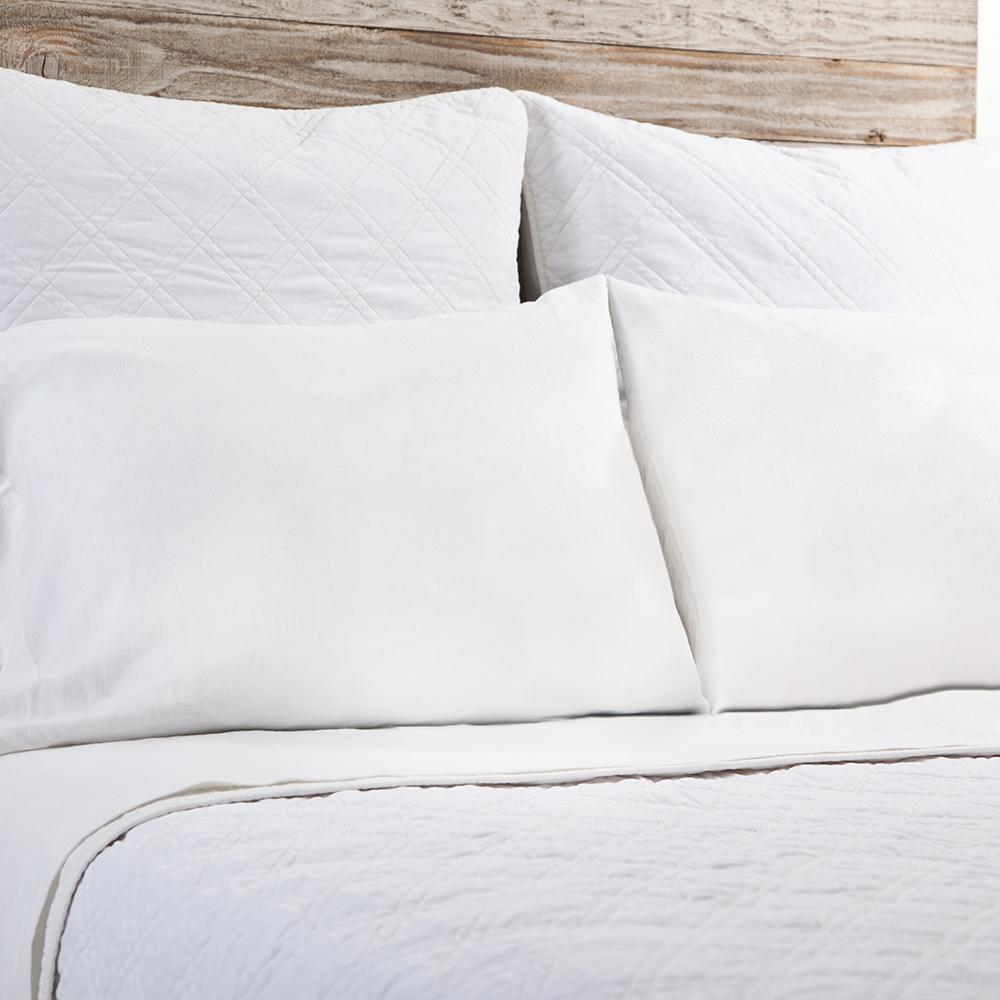 POM POM BRUSSELS COVERLET COLLECTION - WHITE