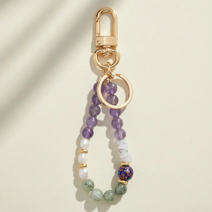 Natural Stone Phone Chain - Amethyst