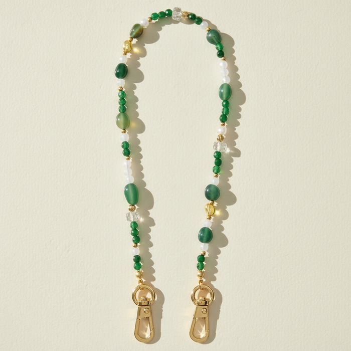 Natural Stone Phone Chain - Emerald