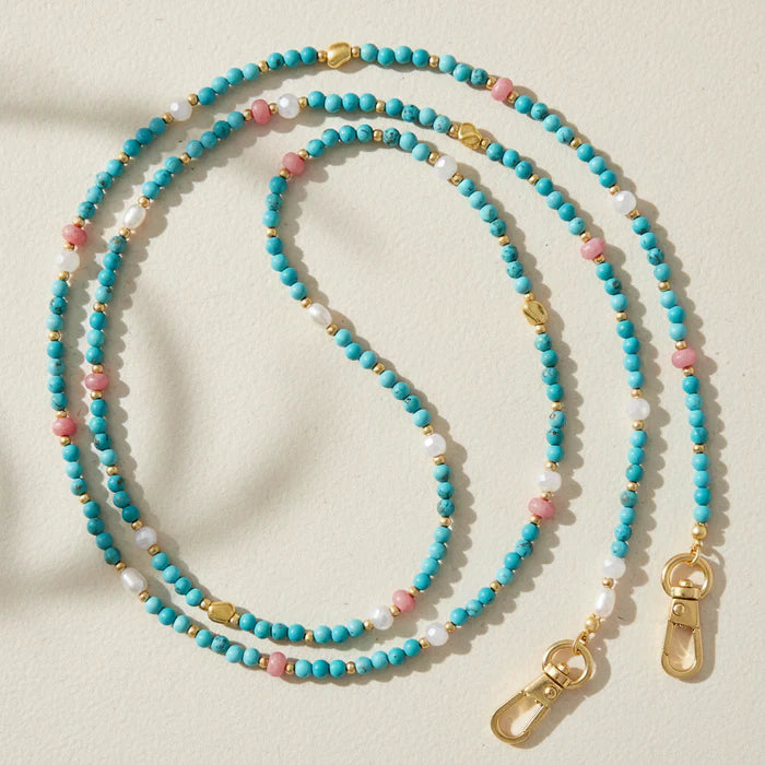 Natural Stone Phone Chain - Howlite