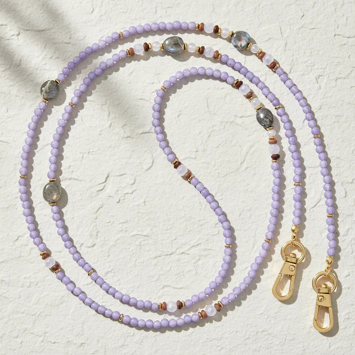 Natural Stone Phone Chain - Lavender