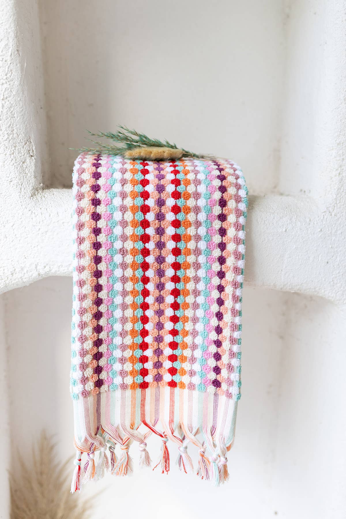 Pompom Bubble Turkish Hand Towel