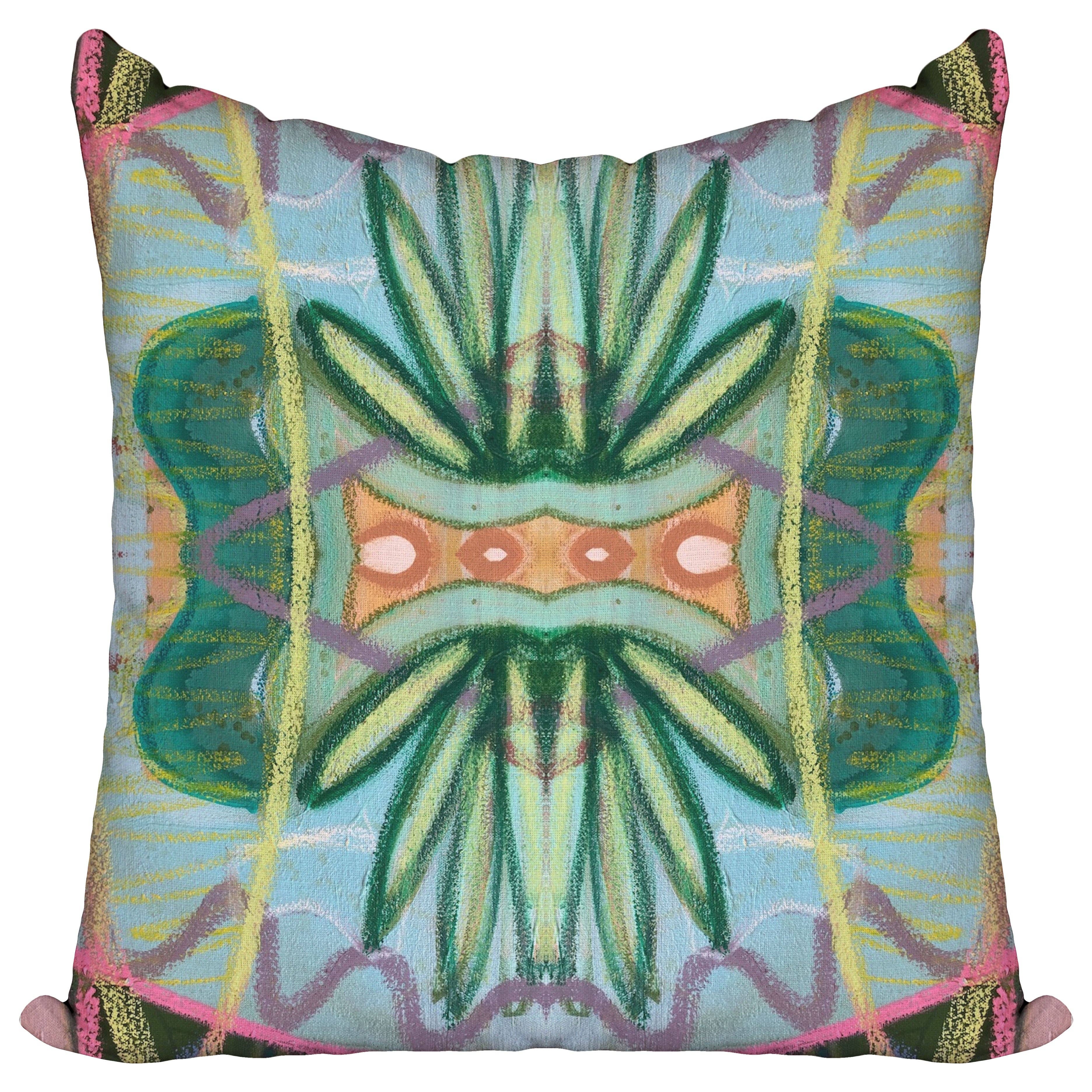 Ferns in Aqua Pillow
