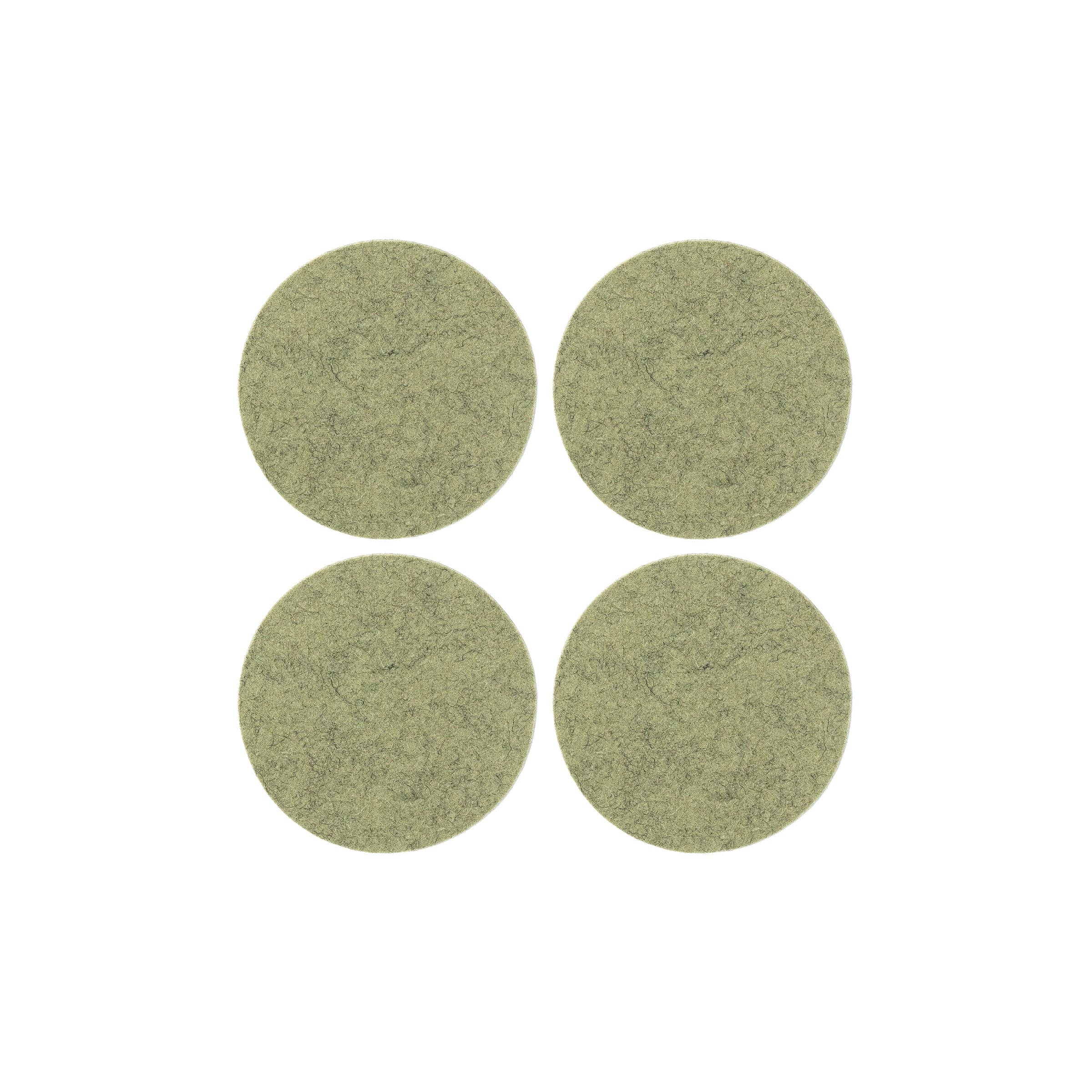 Bierfilzl Merino Wool Felt Round Coaster Solid 4 Pack