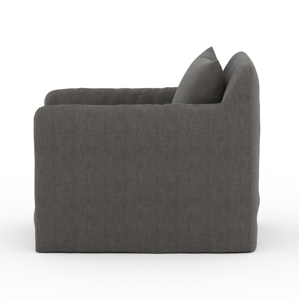 David Outdoor Slipcovered Swivel Chair