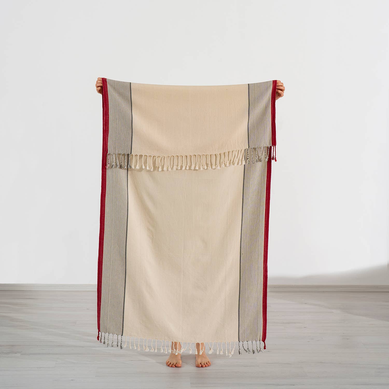 Turkish Bath & Beach Towel -  Peshtemal Hammam Red