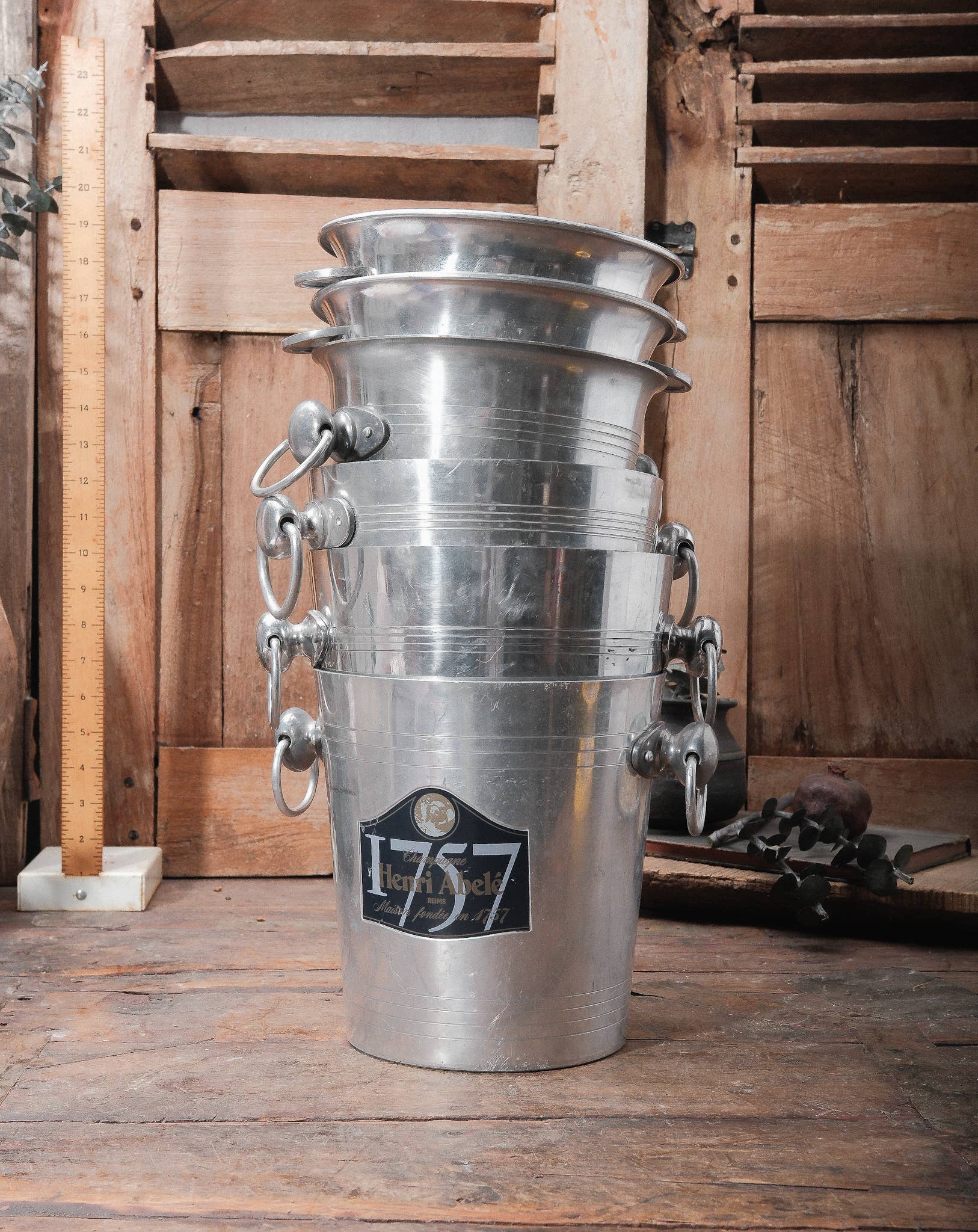 Vintage Aluminum Champagne Bucket