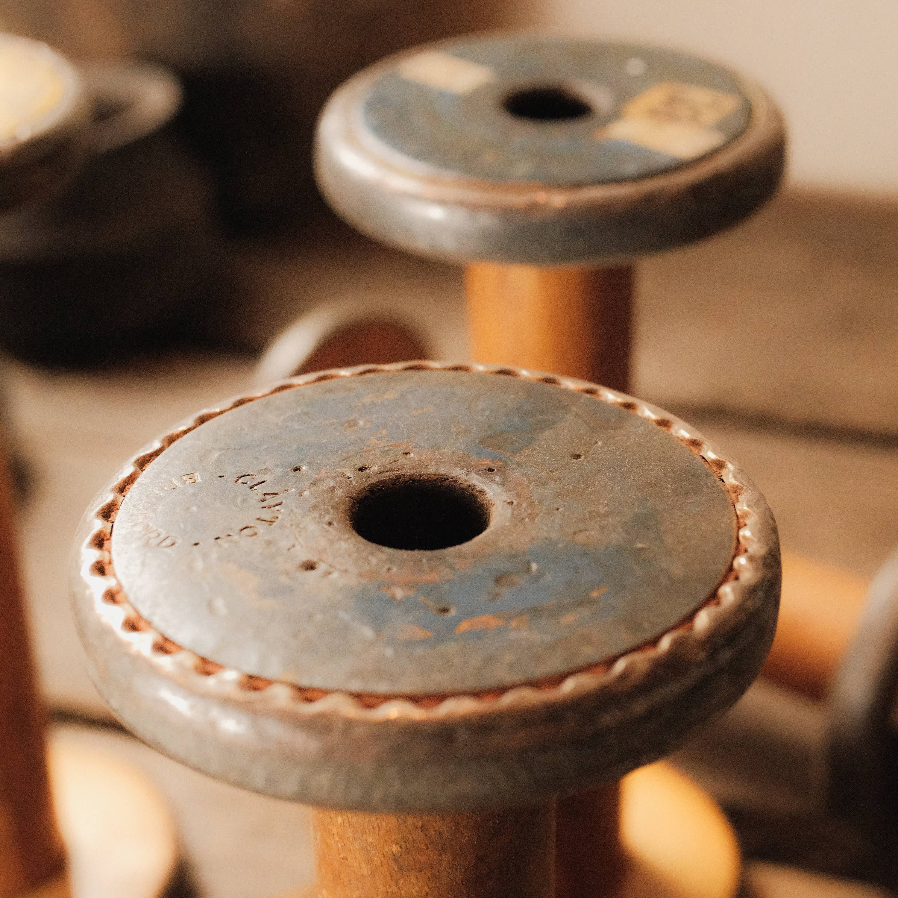 Pair (2) of Industrial Textile Spools