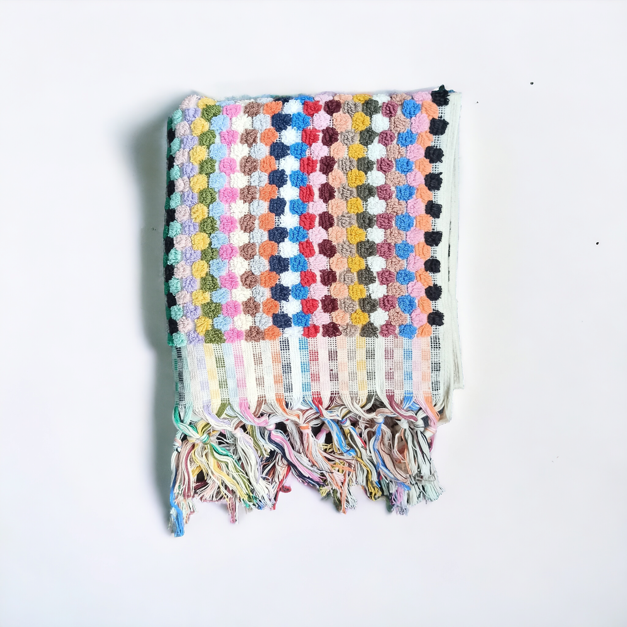Pompom Bubble Turkish Hand Towel