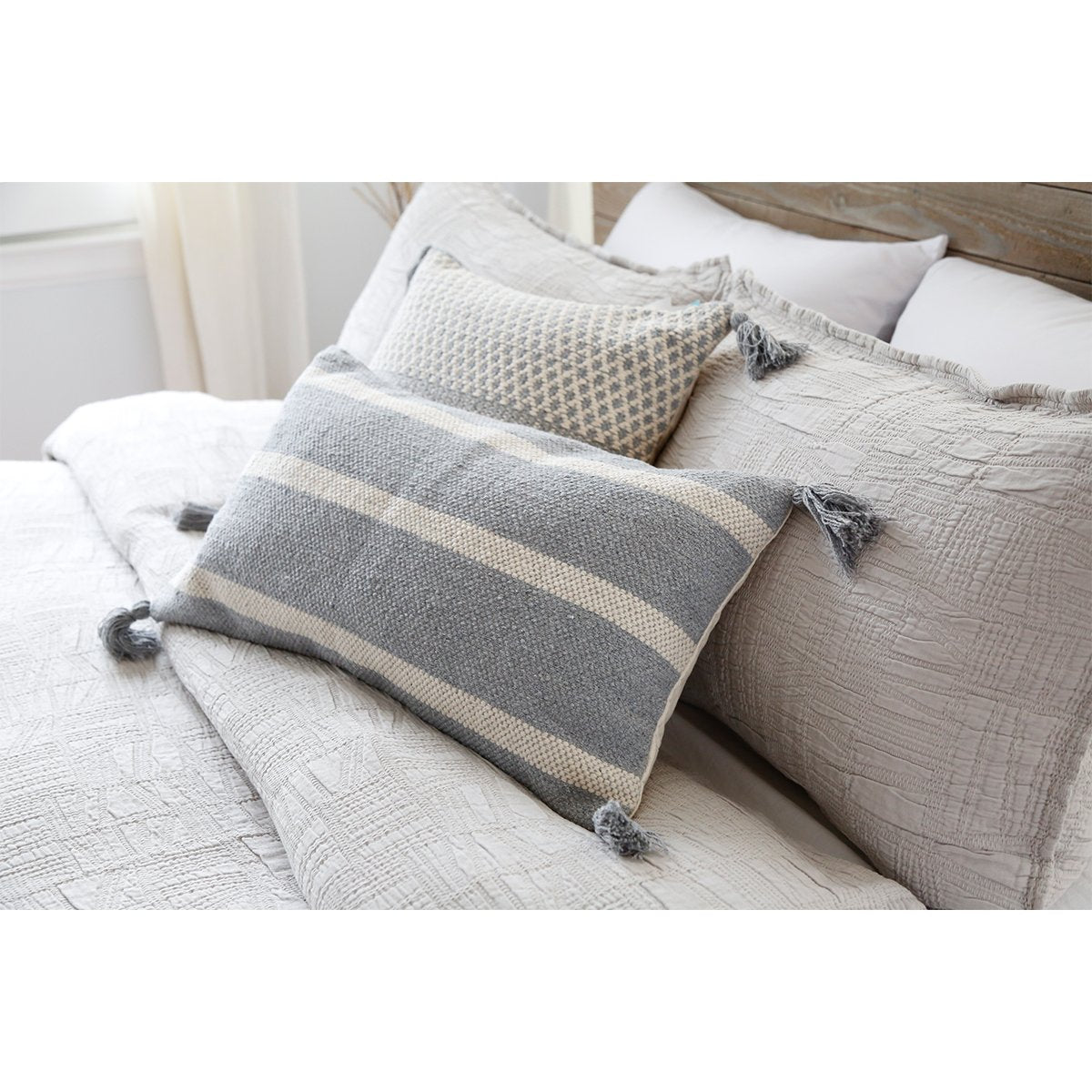 POM POM HARBOUR MATELASSE COLLECTION- TAUPE