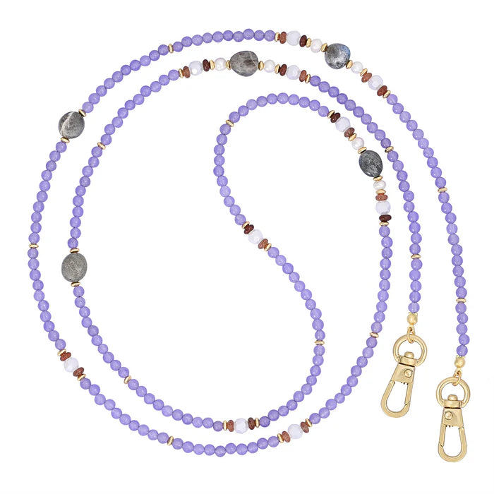 Natural Stone Phone Chain - Lavender