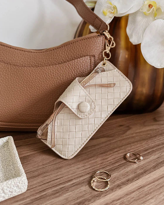 Skittle Sunglass Case - Woven Vanilla