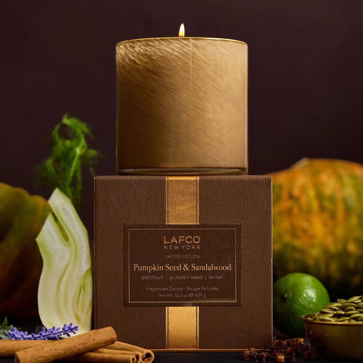 LAFCO: Pumpkin Seed & Sandalwood 15.5oz Candle