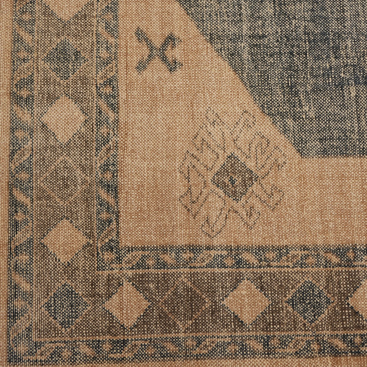 Samsa Navy Hand-Knotted Wool Rug