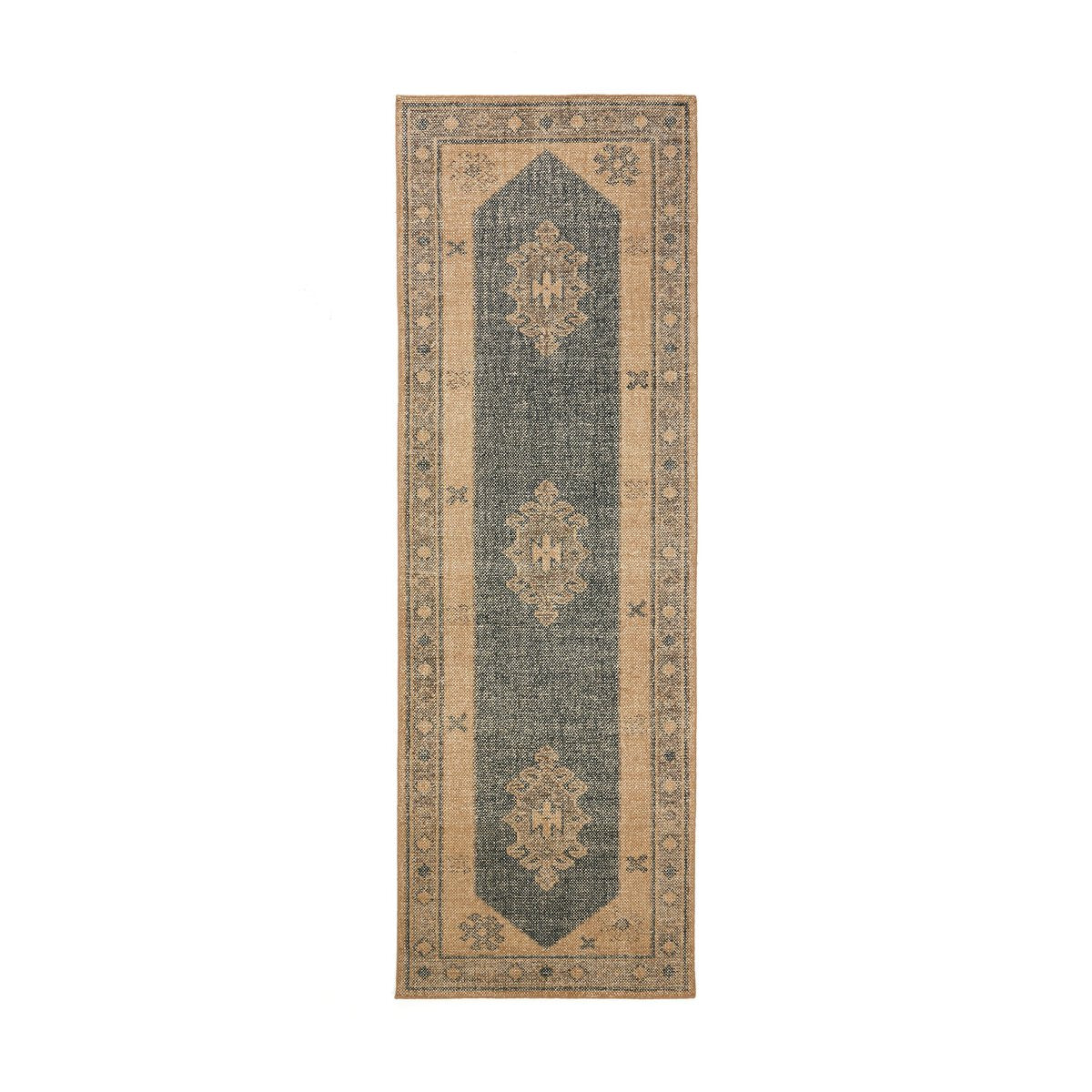 Samsa Navy Hand-Knotted Wool Runner