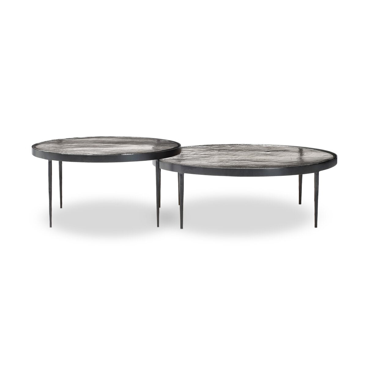 Ynez Nesting Tables | Clear Glass - Set of 2