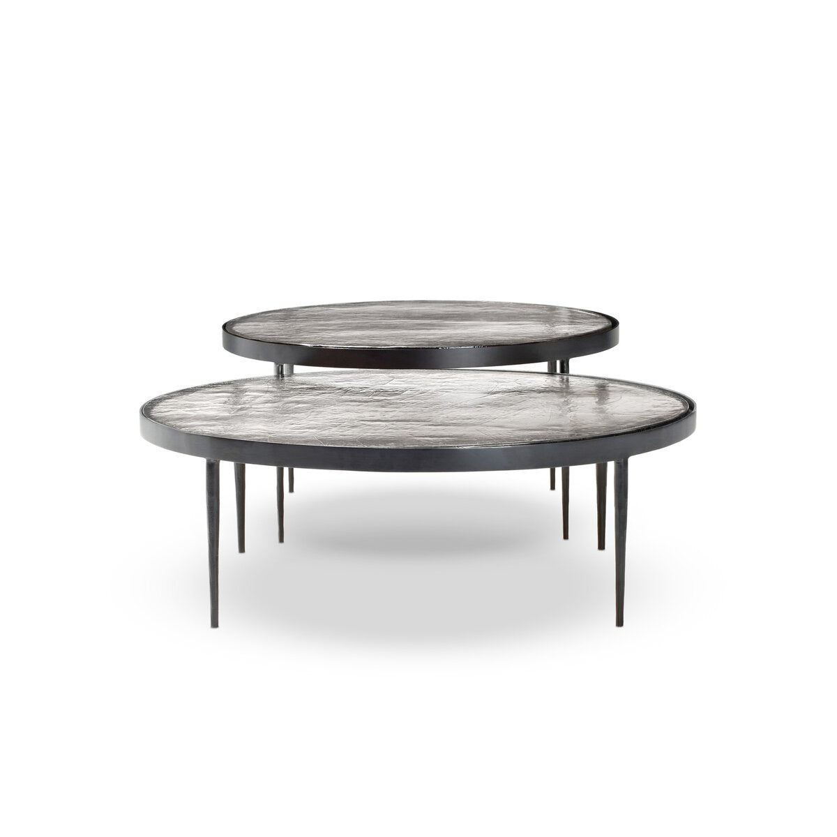 Ynez Nesting Tables | Clear Glass - Set of 2