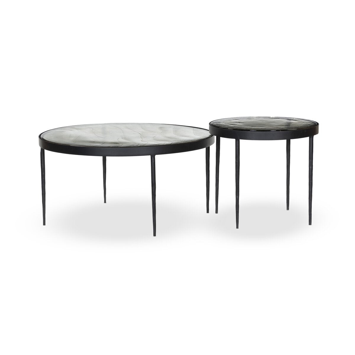 Ynez Nesting Tables | Clear Glass - Set of 2