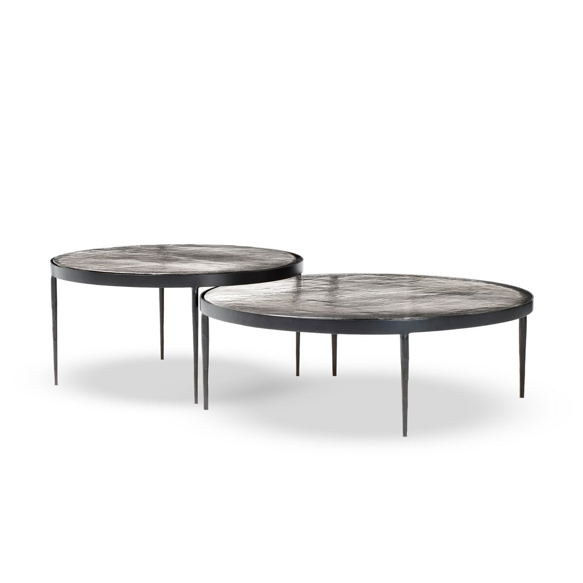 Ynez Nesting Tables | Clear Glass - Set of 2