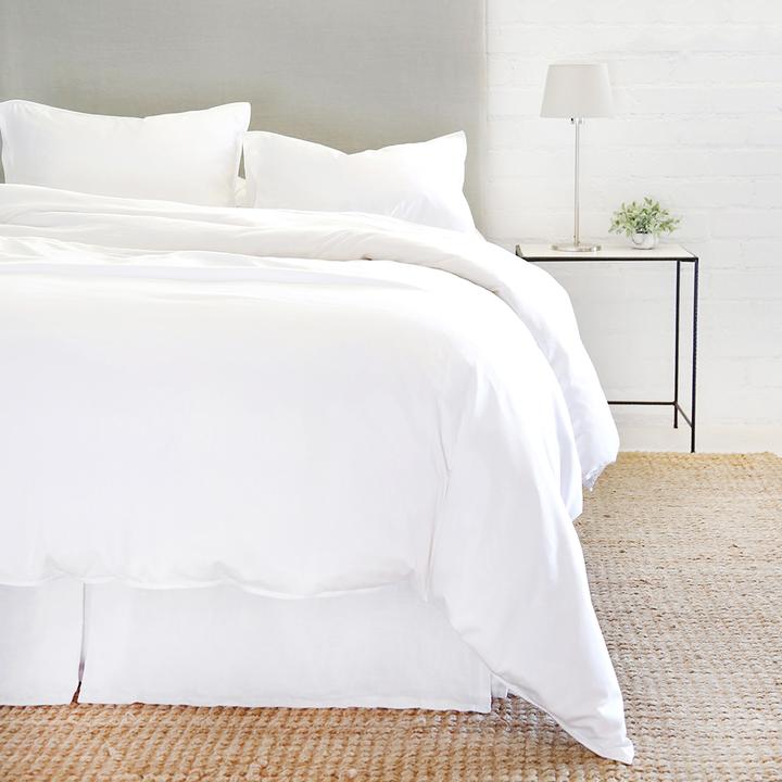 POM POM PARKER BAMBOO DUVET SET - WHITE